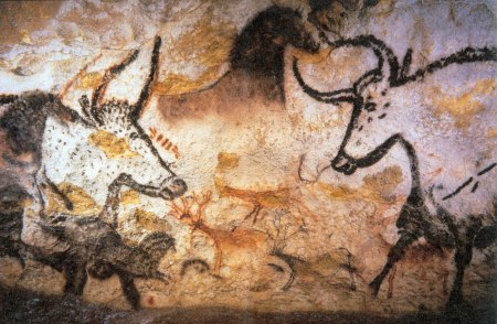 17,000-year old cave paintings from the Lascaux caves in southwestern France. The pigment’s resemblance of soot is no accident. Image source.